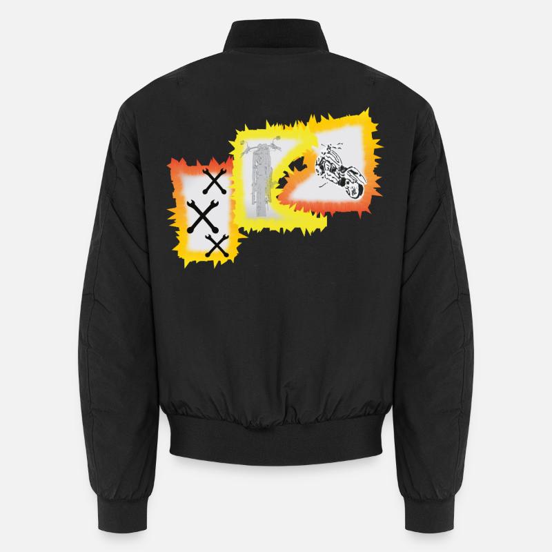 Biker Motorrad Chopper - Unisex Bomberjacke - Schwarz