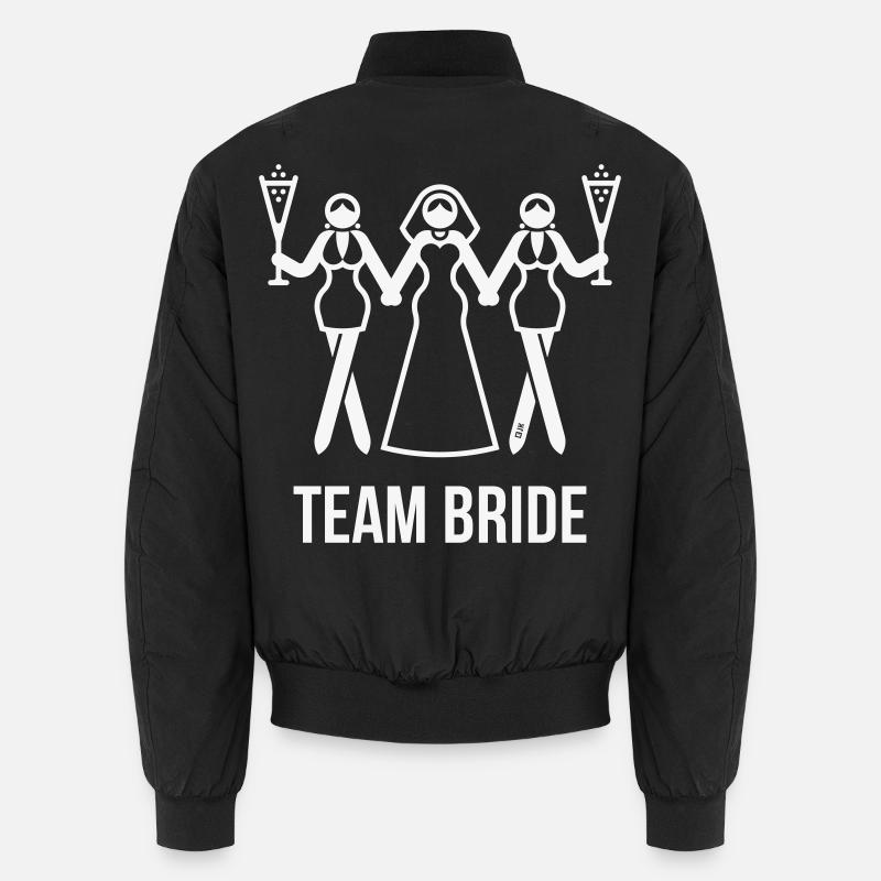Team Bride (Junggesellinnenabschied 3some / Weiß) Unisex Bomberjacke