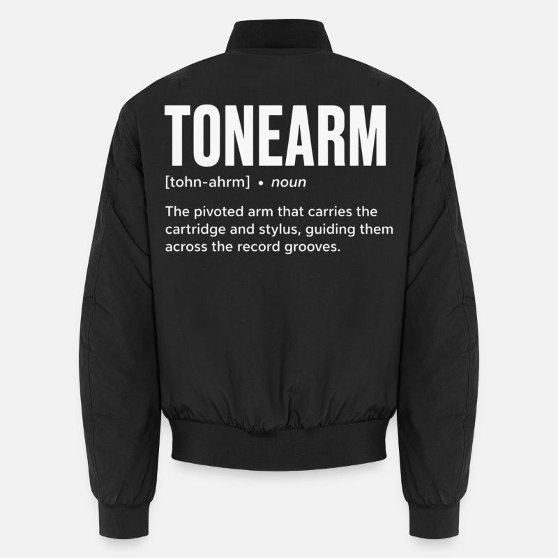 Anatomie des Klangs Tonarm-Definition - Unisex Bomberjacke - Schwarz