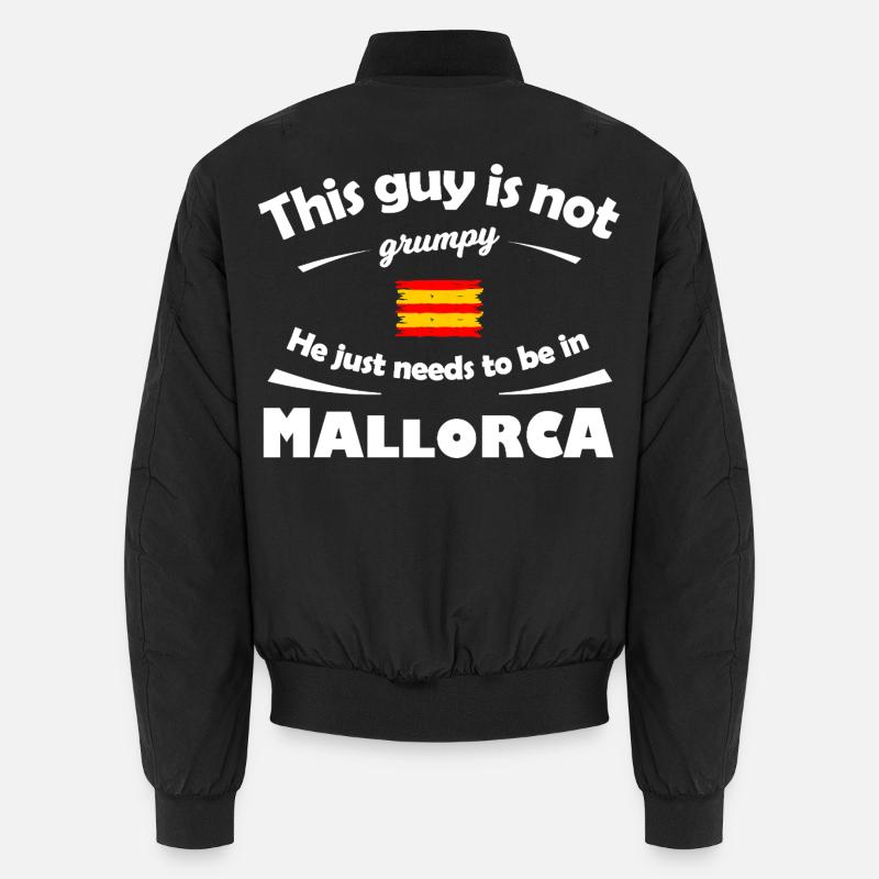 Mallorca Island Happiness – Not Grumpy - Unisex Bomber Jacket - black