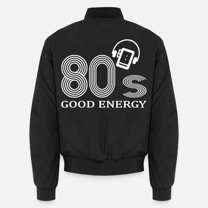 années 80 - Bomber unisexe - noir