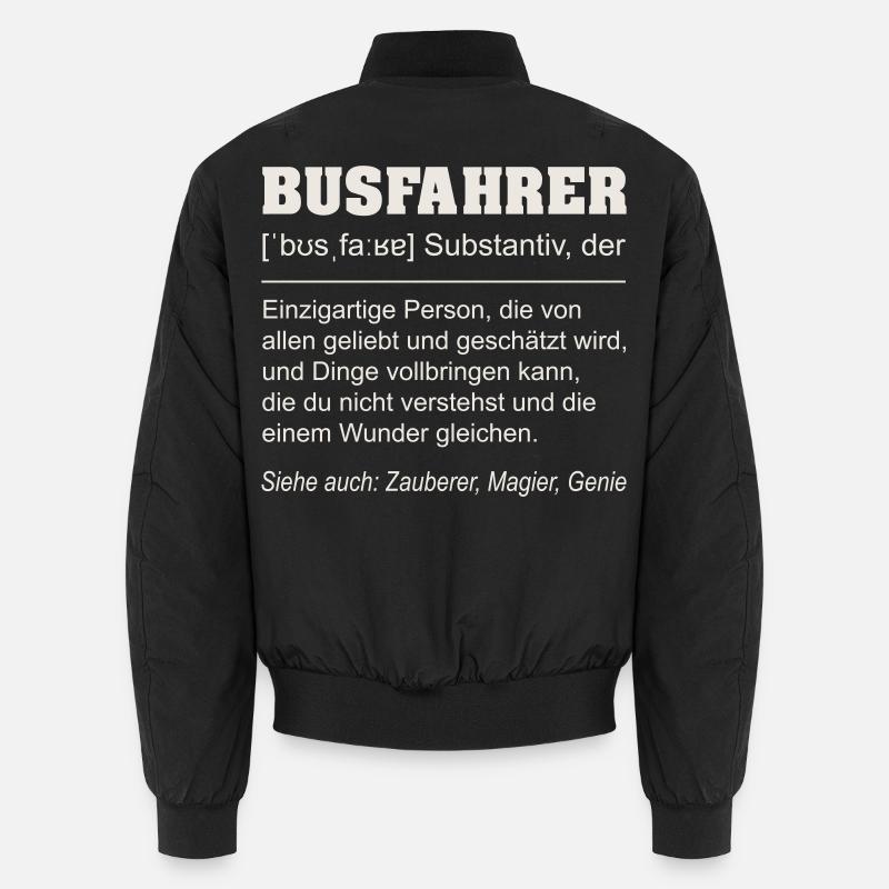 Busfahrer Definition Lustiges Shirt  Unisex Bomberjacke