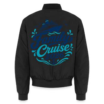 Familien Kreuzfahrt 2026 Motiv - Unisex Bomberjacke - Schwarz - Hinten - AI Model Male 185 light (185cm)