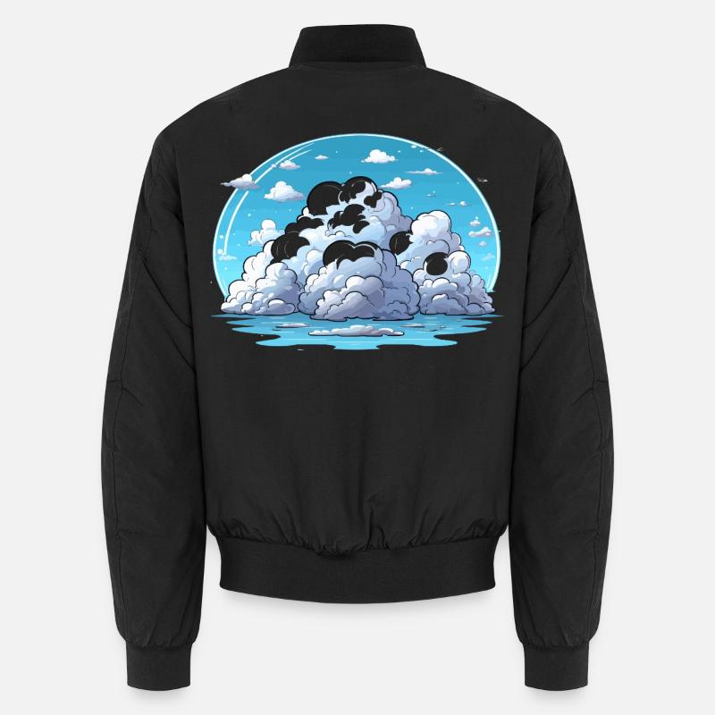 Wolkeninsel am Meer - Unisex Bomberjacke - Schwarz