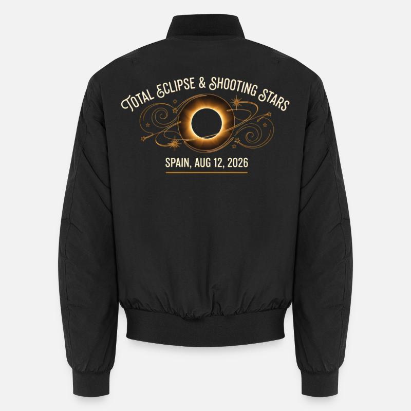 Eclipse & Shooting Stars Spanien 2026 - Unisex Bomberjacke - Schwarz