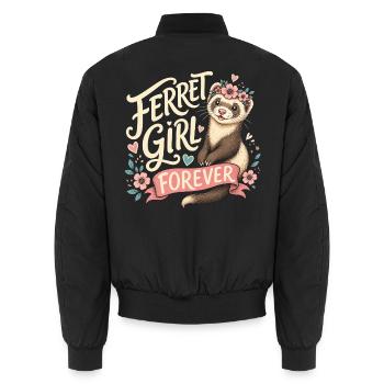 FILLE FURET POUR TOUJOURS - Bomber unisexe - noir - Dos - AI Model Male 185 light (185cm)