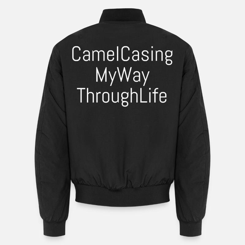 CamelCasing | Computer Science - Nerd - Coder - Unisex Bomber Jacket - black
