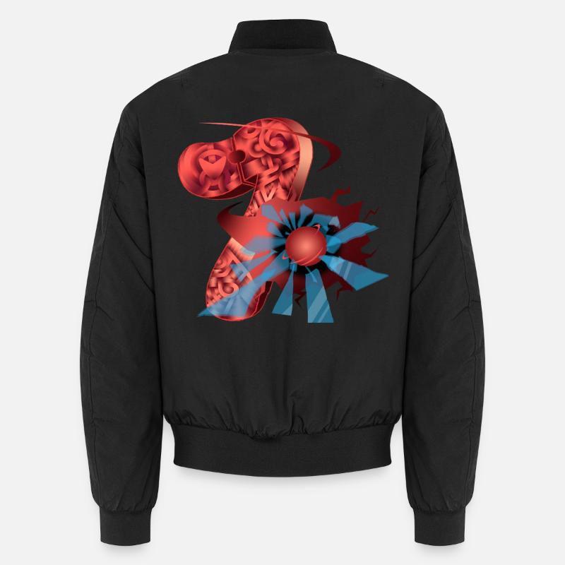 Number 7: Copper - Unisex Bomber Jacket - black
