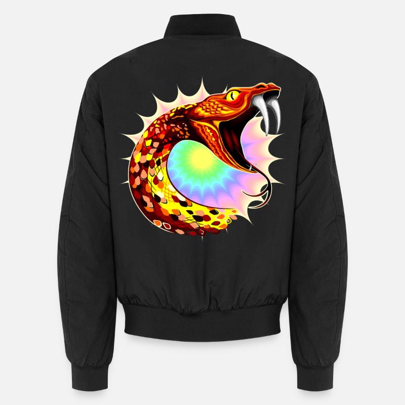 Kosmische Schlange - Unisex Bomberjacke - Schwarz