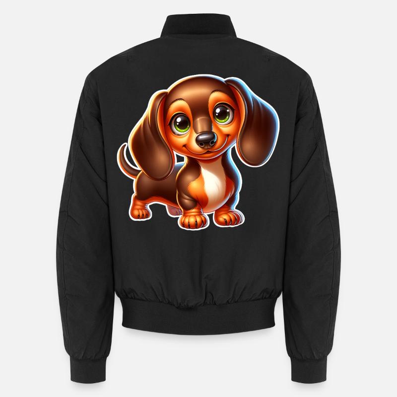 Dackel - Unisex Bomberjacke - Schwarz