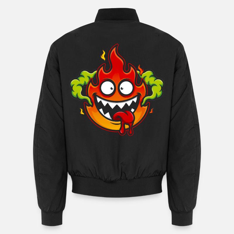Crazy Fire Monster - Unisex Bomberjacke - Schwarz