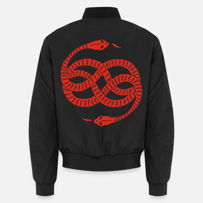 Infinite Red Snakes - Unisex Bomber Jacket - black