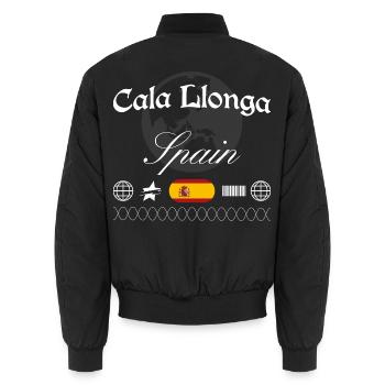 Cala Llonga Italien Streetwear Reise Souvenir - Unisex Bomberjacke - Schwarz - Hinten - AI Model Male 185 light (185cm)