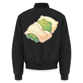 Grenouille qui dort - Bomber unisexe - noir - Dos - AI Model Male 185 light (185cm)