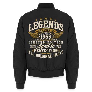 cg_1956_Jahrgang_geboren_Legenden_Vintage_Gebur - Bomber unisexe - noir - Dos - AI Model Male 185 light (185cm)