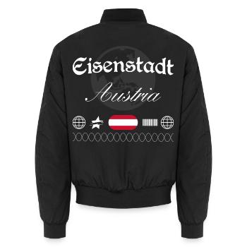Eisenstadt Österreich Streetwear Reise Souvenir - Unisex Bomberjacke - Schwarz - Hinten - AI Model Male 185 light (185cm)