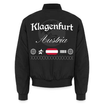 Klagenfurt Österreich Streetwear Reise Souvenir - Unisex Bomberjacke - Schwarz - Hinten - AI Model Male 185 light (185cm)