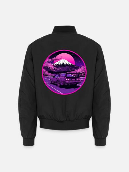 Fuji-Nächte — Rotary Coupé am Heiligen Berg - Unisex Bomberjacke - Schwarz