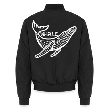 Der Ozeanriese (weiß) - Unisex Bomberjacke - Schwarz - Hinten - AI Model Male 185 light (185cm)