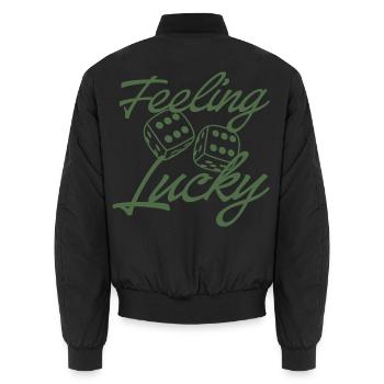 Scénario de Healing Dice - Bomber unisexe - noir - Dos - AI Model Male 185 light (185cm)