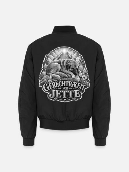 Gerechtigkeit für Jette Hundemotiv - Unisex Bomberjacke - Schwarz