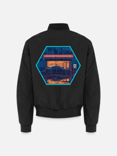 Neon Tokyo Konbini Night Overdrive Hatchback - Unisex Bomberjacke - Schwarz