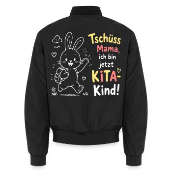 Kita Kind Bunny Abschied Motiv - Unisex Bomberjacke - Schwarz - Hinten - AI Model Male 185 light (185cm)