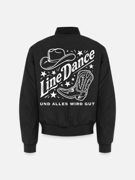 Line Dance Cowboy Flair - Unisex Bomberjacke - Schwarz