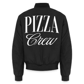 Pizza Crew - Unisex Bomberjacke - Schwarz - Hinten - AI Model Male 185 light (185cm)