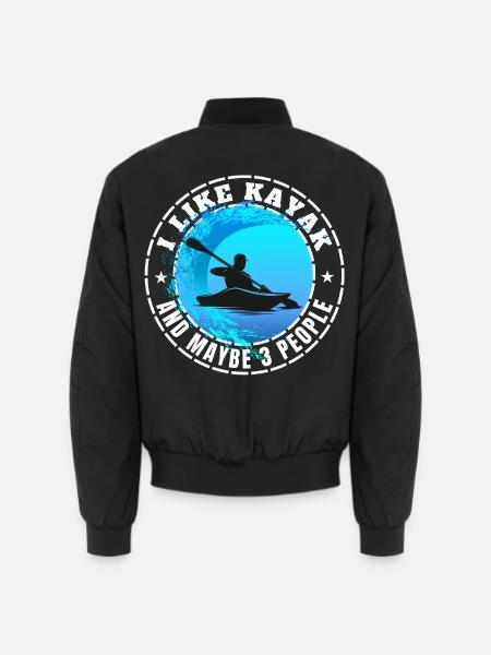 ICH MAG KAJAK UND VIELLEICHT DREI LEUTE - Unisex Bomberjacke - Schwarz