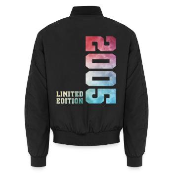 21. Geburtstag Limited Edition 2005 Jahrgang 2005 - Unisex Bomberjacke - Schwarz - Hinten - AI Model Male 185 light (185cm)