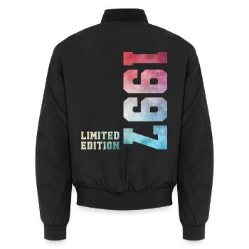 29. Geburtstag Limited Edition 1997 Jahrgang 1997 - Unisex Bomberjacke - Schwarz - Hinten - AI Model Male 185 light (185cm)