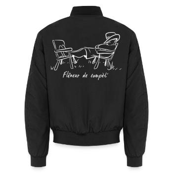 flaneur - Bomber unisexe - noir - Dos - AI Model Male 185 light (185cm)
