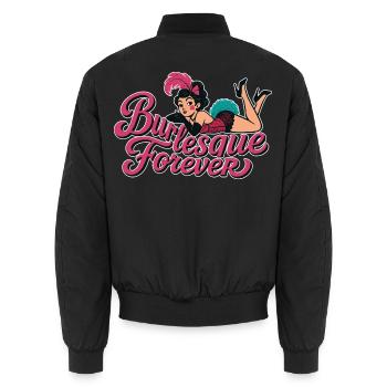 Burlesque Forever : Beauté Pin-Up vintage - Bomber unisexe - noir - Dos - AI Model Male 185 light (185cm)