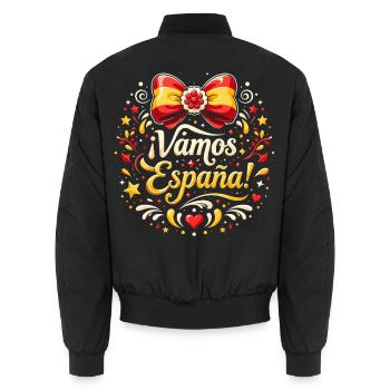 Vamos España Festif - Bomber unisexe - noir - Dos - AI Model Male 185 light (185cm)