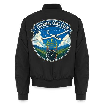CALME DU CŒUR THERMIQUE - Bomber unisexe - noir - Dos - AI Model Male 185 light (185cm)