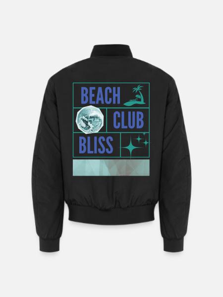 Beach Club Bliss – Sommer- und Partystimmung - Unisex Bomberjacke - Schwarz