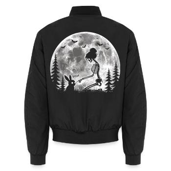 Skeleton Boop Flippant Mignon Gothique - Bomber unisexe - noir - Dos - AI Model Male 185 light (185cm)