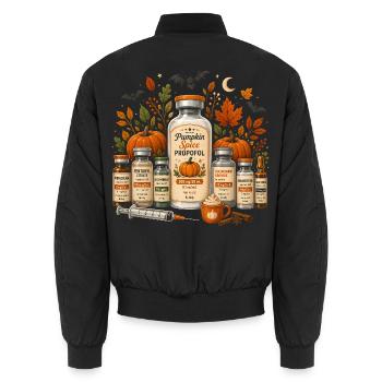 Krankenschwester Krankenpfleger Halloween - Unisex Bomberjacke - Schwarz - Hinten - AI Model Male 185 light (185cm)