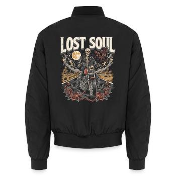 Verlorene Seele - Unisex Bomberjacke - Schwarz - Hinten - AI Model Male 185 light (185cm)