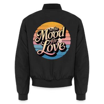 Stimmung für Liebe - Unisex Bomberjacke - Schwarz - Hinten - AI Model Male 185 light (185cm)