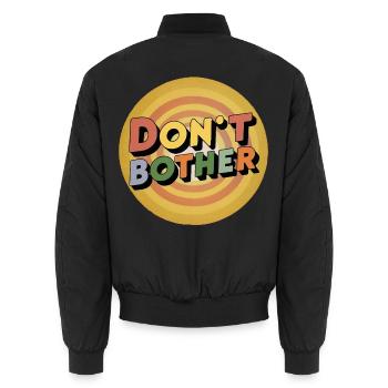 Lass es - Unisex Bomberjacke - Schwarz - Hinten - AI Model Male 185 light (185cm)