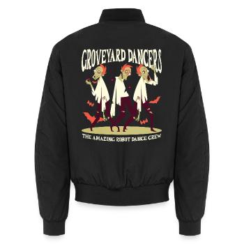 ROBOT DANCE CREW - Unisex Bomberjacke - Schwarz - Hinten - AI Model Male 185 light (185cm)