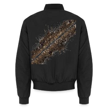 Offroad Reifenprofil Mud Dirt Track - Unisex Bomberjacke - Schwarz - Hinten - AI Model Male 185 light (185cm)