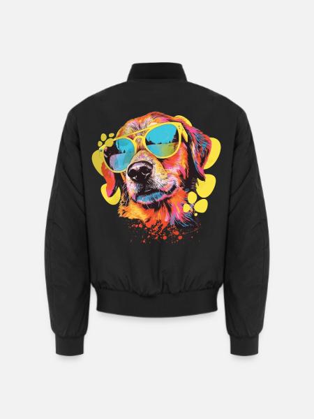 COOL DOG - Unisex Bomberjacke - Schwarz