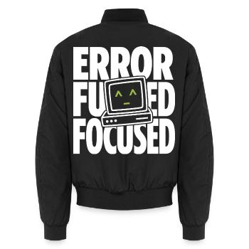 Minimalistisches Code Gesicht für IT Nerds - Unisex Bomberjacke - Schwarz - Hinten - AI Model Male 185 light (185cm)