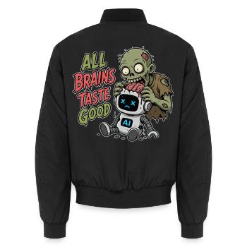 KI Zombie Halloween - Unisex Bomberjacke - Schwarz - Hinten - AI Model Male 185 light (185cm)