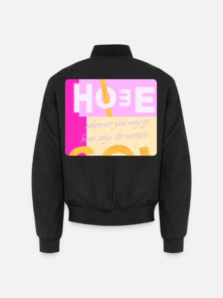 Hope Neon Collage Typo - Unisex Bomberjacke - Schwarz