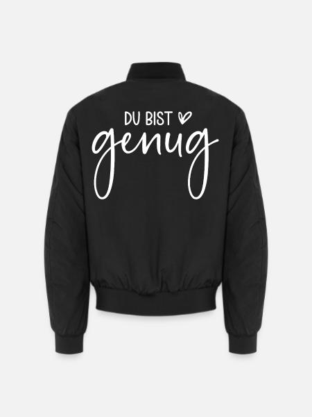 Du bist genug - Unisex Bomberjacke - Schwarz
