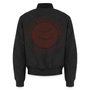 Würstchen Club Bratwurst Grillen JGA Grillmeister - Unisex Bomberjacke - Schwarz - Hinten - AI Model Male 185 light (185cm)